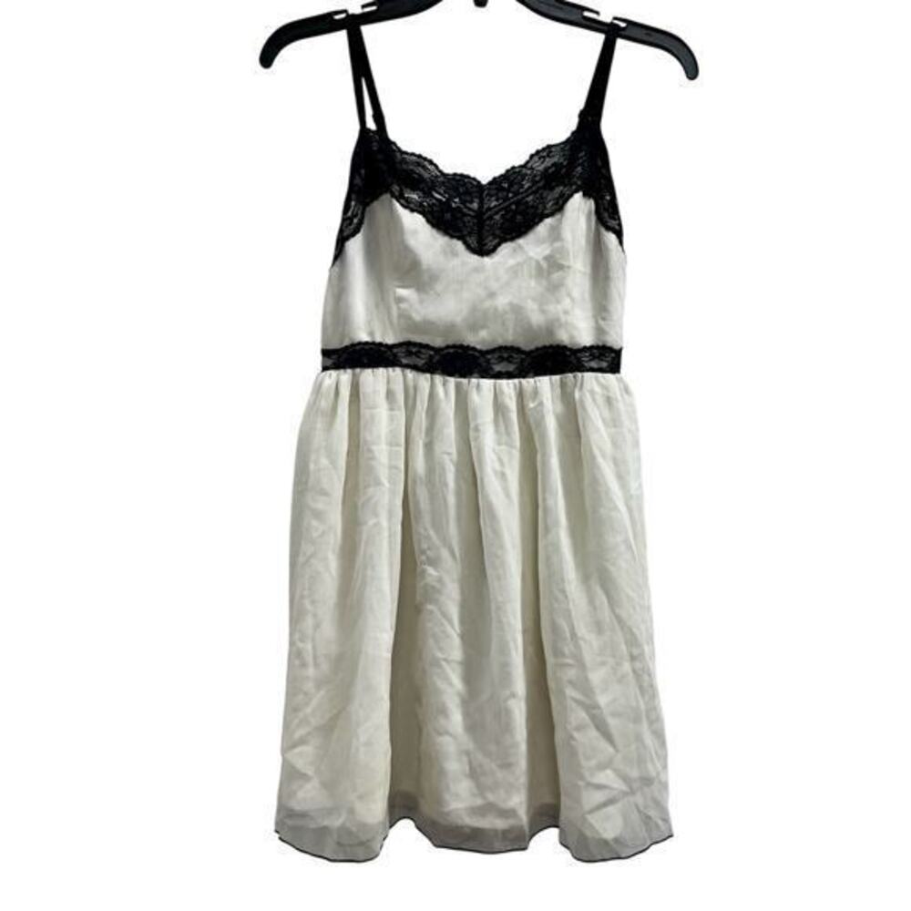Lottie & Holly Band of Gypsies sheer lined black lace babydoll  slip dress sz S